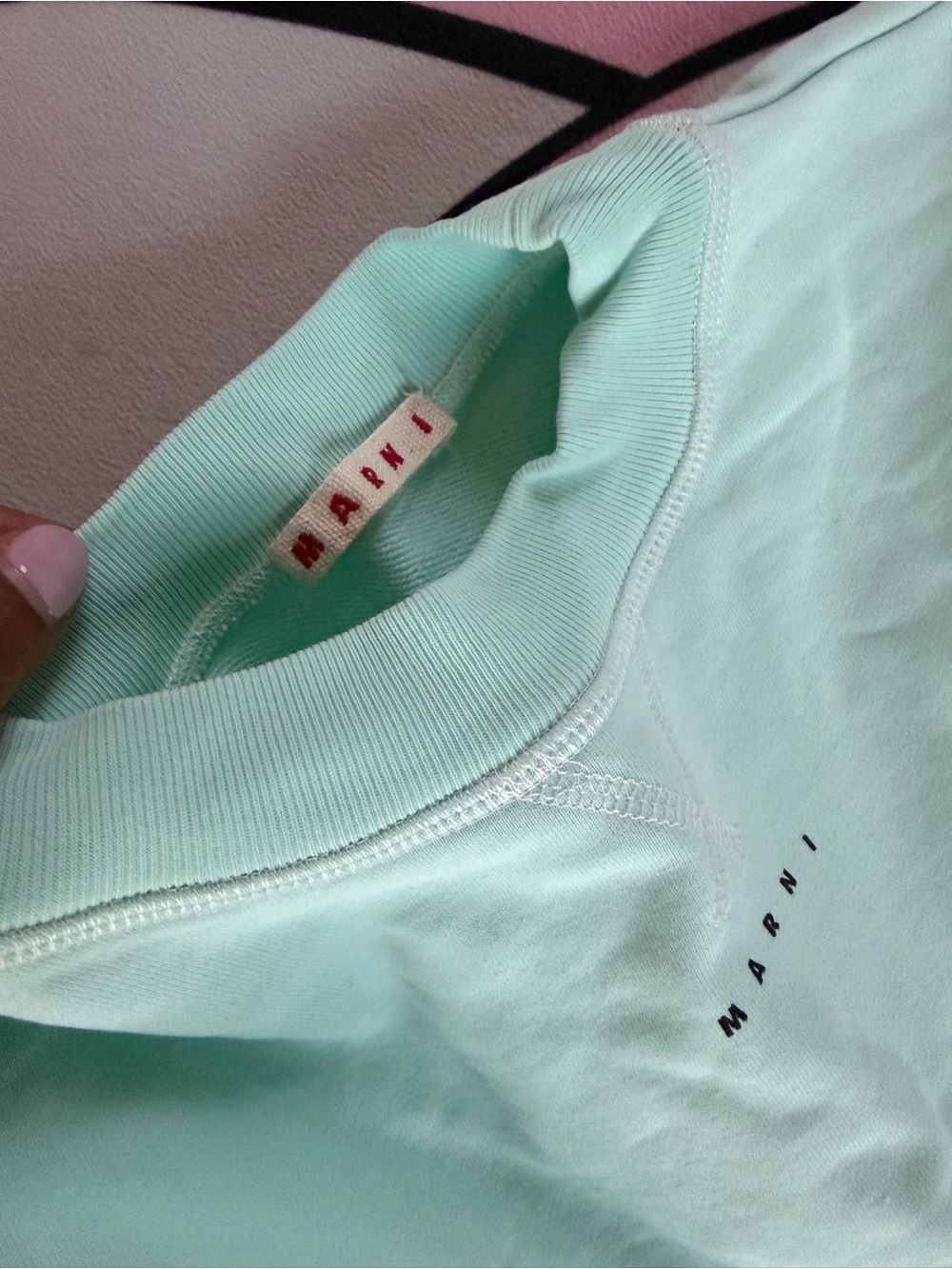 Marni Pastel Mint Pullover Sweatshirt